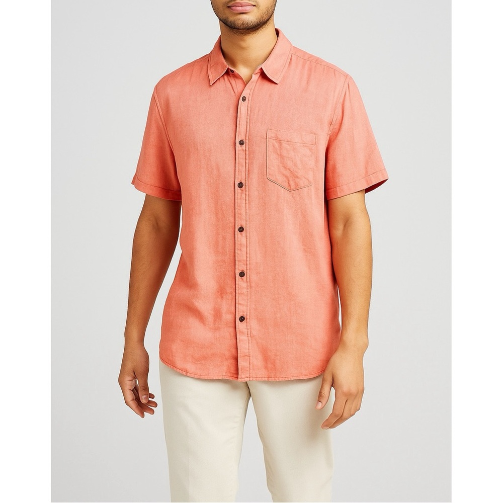 Aeropostale Cotton Short Sleeve Collared Button Lightweight Pocket Polo Shirt